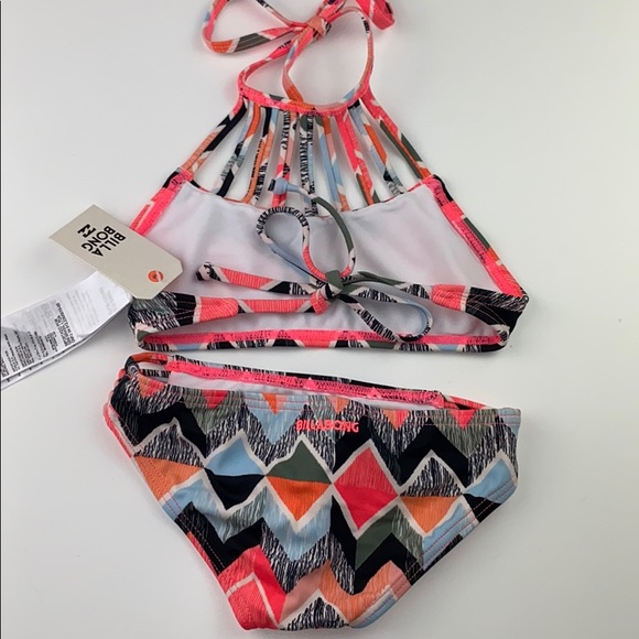 SOLD!! Billabong Pink Bikini Swim Suit Size 4 Tank - Picture 7 of 8